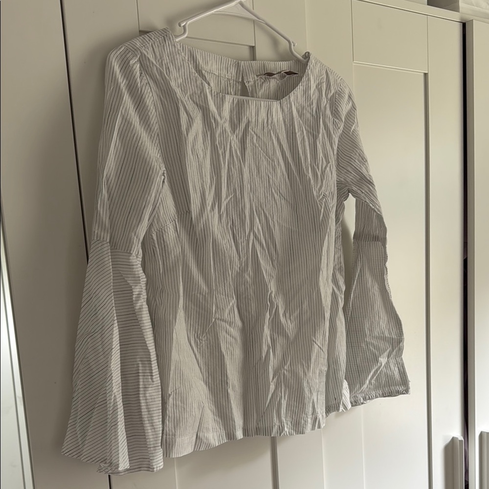 Striped White Women's Top